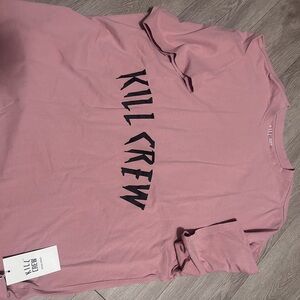 Oversized Kill Crew Pink Short Sleeve Graphic Tee